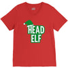 christmas head elf V-Neck Tee