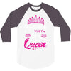 Celebrating With the 6th Birthday Queen 3/4 Sleeve Shirt