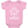 the best teachers are born in april Baby Bodysuit