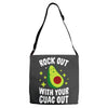 rock out with your guac out Adjustable Strap Totes