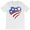 disstressed america flag heart T-Shirt