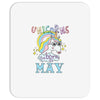 unicorns are born in may cute unicorn Mousepad