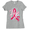 breast cancer awareness hope ribbon heart Ladies Fitted T-Shirt