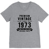 Premium Vintage Since 1973 Limited Edition Original Parts V-Neck Tee