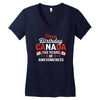 Happy Birthday Canada 150 Years Of Awesomeness Women's V-Neck T-Shirt
