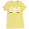 retro italo disco Ladies Fitted T-Shirt