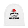 this girl loves christmas Baby Beanies