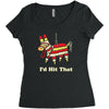 i'd hit that Women's Triblend Scoop T-shirt