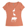 duck duck moose funny Women's Triblend Scoop T-shirt