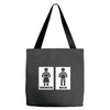 restroom sign sticker vinyl decal Tote Bags