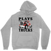plays with trucks family matching Unisex Hoodie