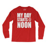 my day starts at noon Long Sleeve Shirts