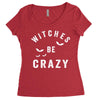 witches be crazy Women's Triblend Scoop T-shirt