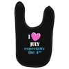 i love july especially the 4th Baby Bibs