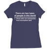 There Are Two Types Of People in This World Ladies Fitted T-Shirt