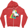 where rainbows come from (green) Zipper Hoodie
