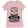 I Am Cat Actually In A Very Commited Relationship Ladies Fitted T-Shirt