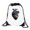galaxy heart Drawstring Bags