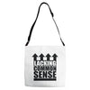 lacking common sense Adjustable Strap Totes