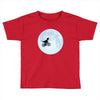 Biker Dinosaur - Dinosaur Riding A Bike To The Moon Toddler T-shirt