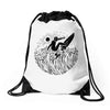 surf and shine Drawstring Bags