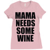 mamma needs some vino divertente Ladies Fitted T-Shirt