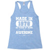 made in 1978 40 years of being awesome Racerback Tank