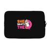 She Wants The D Dunkin Donuts Laptop sleeve