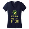 milk and eggs Women's V-Neck T-Shirt