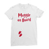 Muggle On Board Red Ladies Fitted T-Shirt