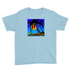 florida palm trees sunset Youth Tee