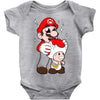 mario licking toad Baby Onesie