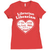 librarian if you my hands are full you should see my heart Ladies Fitted T-Shirt