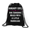January Girls Drawstring Bags