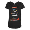 angry planes Maternity Scoop Neck T-shirt