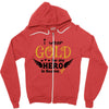 I Wear Gold For My Hero In Haven Zipper Hoodie
