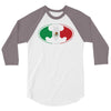 bat man mexican flag mexico logo 3/4 Sleeve Shirt