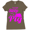 pig lover Ladies Fitted T-Shirt