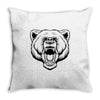 angry bear head Throw Pillow