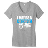 i may be a mechanic Women's V-Neck T-Shirt