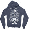 You Cant Scare Me I am Biker Dad Zipper Hoodie