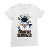 who loves miniatur schnauzer Ladies Fitted T-Shirt
