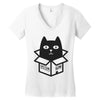 cats love boxes Women's V-Neck T-Shirt
