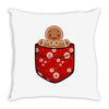 christmas cookie pocket Throw Pillow