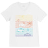 summer zone line V-Neck Tee