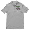 running is my happy hour Polo Shirt