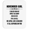 Super November Girl Mousepad