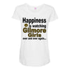 happiness is watching gilmore girls Maternity Scoop Neck T-shirt