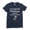 all i want for christmas is a cure carcinoid cancer Ladies Fitted T-Shirt