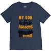My Son Is Super Awesome His Stepdad V-Neck Tee
